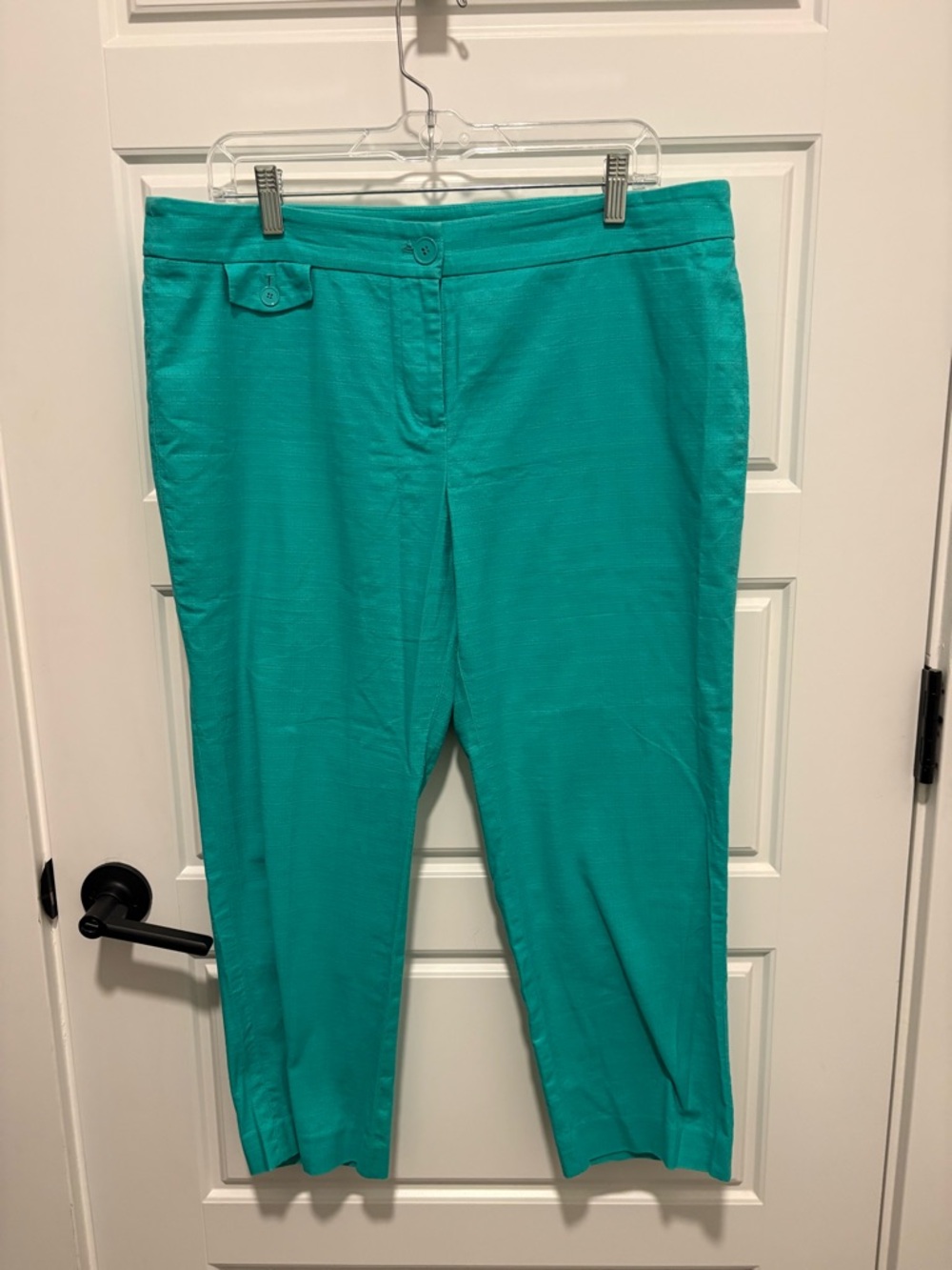 LOFT Teal Cropped Ankle Pants